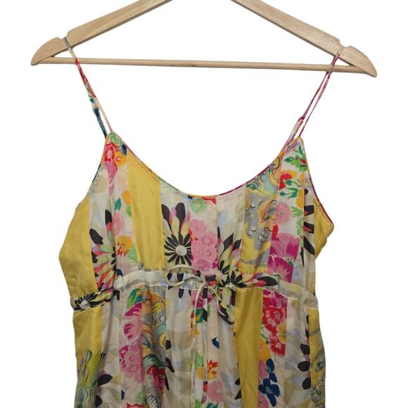 Johnny Was Multicolor Silk Floral Sleeveless Loose Fit Slip Dress Size XS - Picture 8 of 10